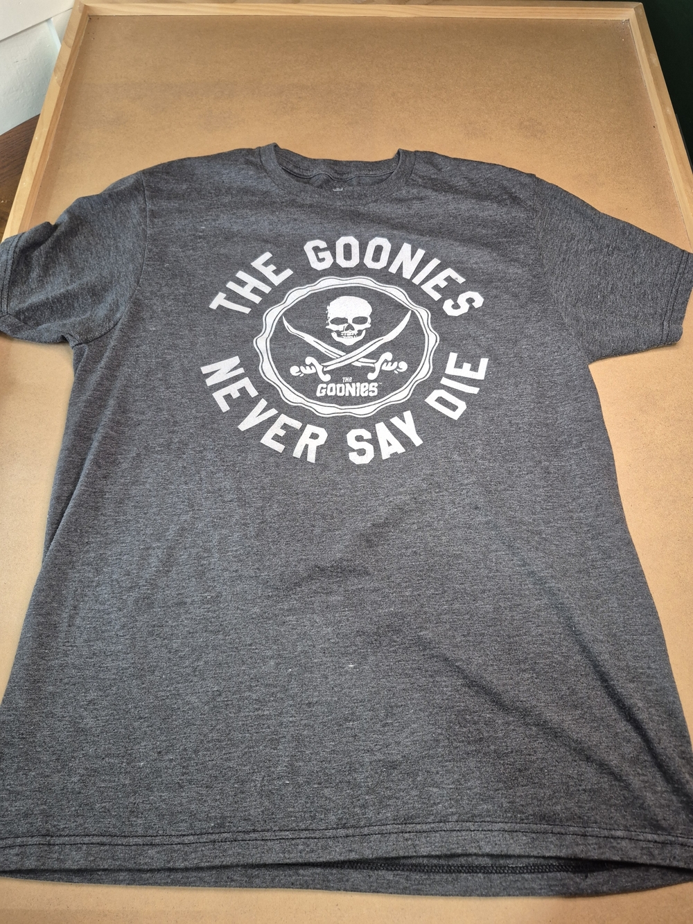 Never Say Die Graphic Tee - Charcoal Crew Neck 3534/556